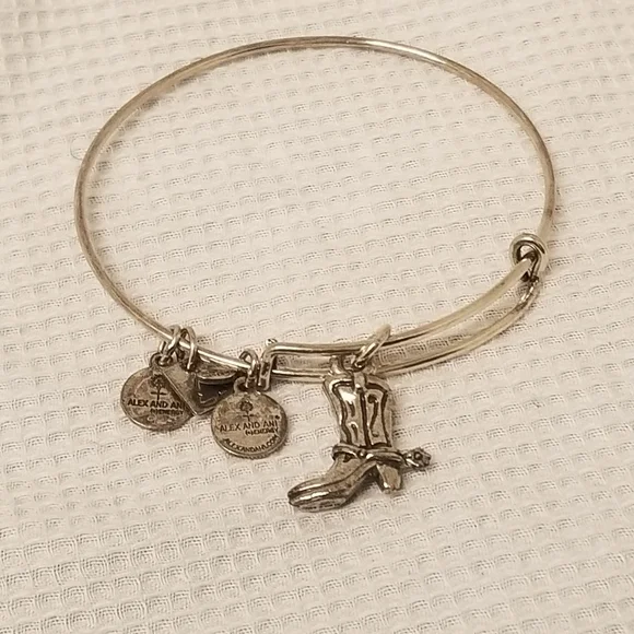 Alex and Ani Cowboy Boot Bracelet - Picture 1 of 3